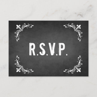 Placa Vintage Chalkboard RSVP