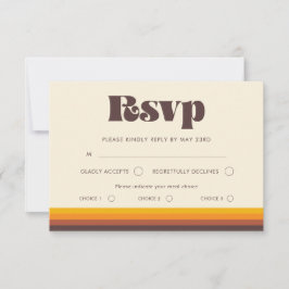 Placa Vintage RSVP de 60s retrorativa com opção de