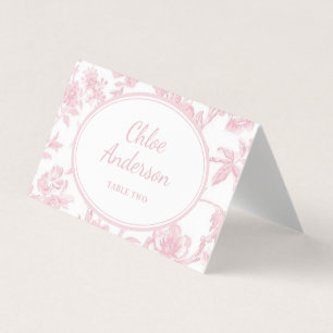 Placa Vintage Soft Pink Toile Chinoiserie Place
