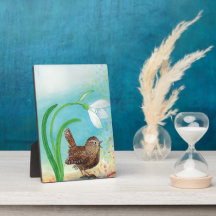 Wren Bird Sing no amanhecer na Primavera