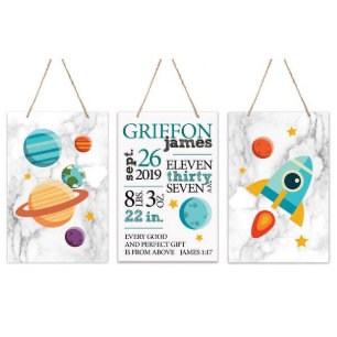 Placas Astro 8x12 Bebê Medição Sinais de Parede