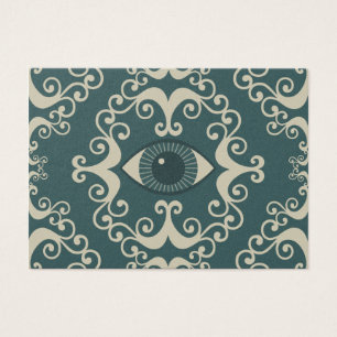 Placas Chubby Do Leitor Psíquico Teal Damask Eyeb