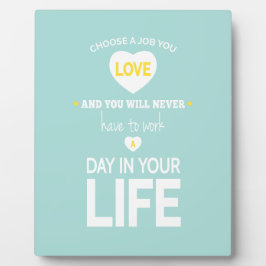 Placas Com Fotos Escolher Cotação Inspiracional Teal do Trabalho