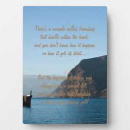 Placas Com Fotos Milagre da amizade Poem Plaque