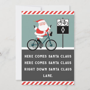 Placas de Cartões de natal de bicicleta engraçad