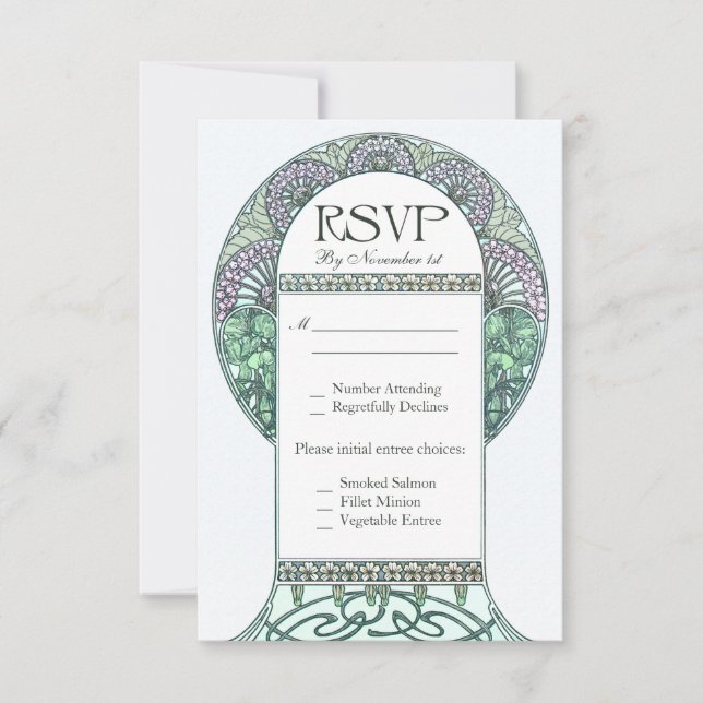 Placas de Casamento RSVP de Jardim Encantadas (Frente)