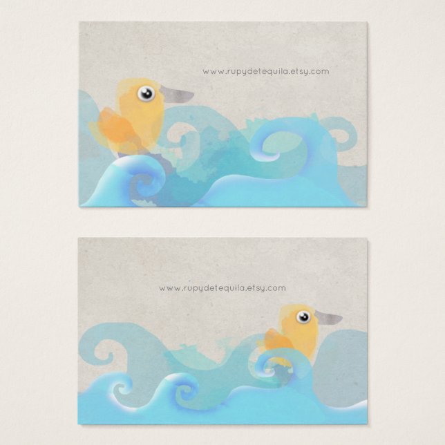 PLACAS DE CHAMADA, BEBÊ, DUCK (Frente & Verso)