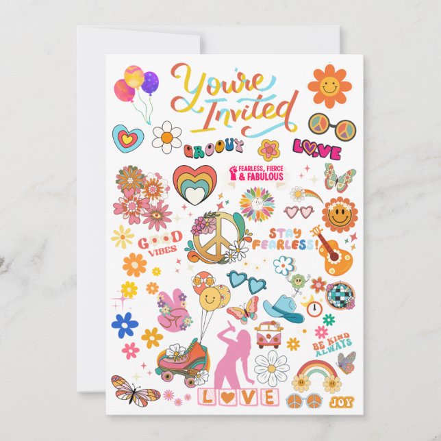 PLACAS DE CONVITE DE FESTAS SWIFT E GROOVY (Frente)