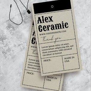 Placas de etiquetas de preço de produto com tipogr