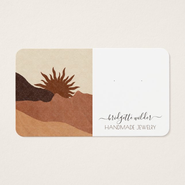 Placas de exibição Boho Sun Terracotta Jewelry Ear (Frente)