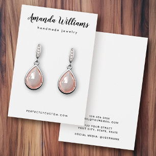 Placas de exibição de brinco branco de script boni