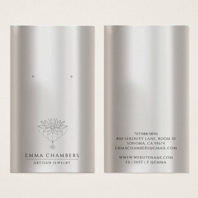 Placas de exibição de joalharia para a Flor de Pér (Frente & Verso)