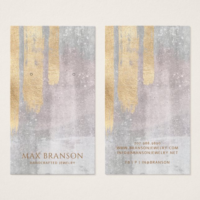 Placas de exibição de joias Dourada cor-de-rosa (Frente & Verso)