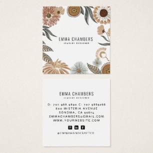 Placas de Exibição em Quadrado Floral do Designer