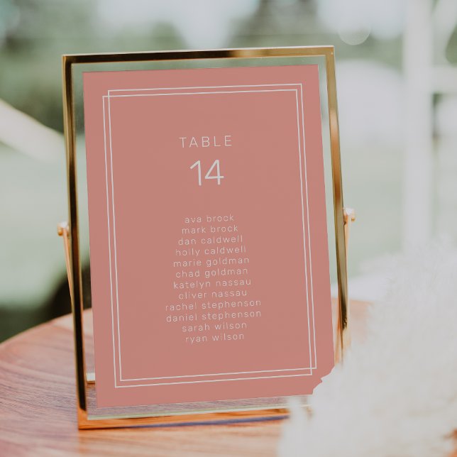 Placas de Gráfico de Casamento com Blush Mínimo AV (AVERY Minimal Blush Wedding Seating Chart Cards)