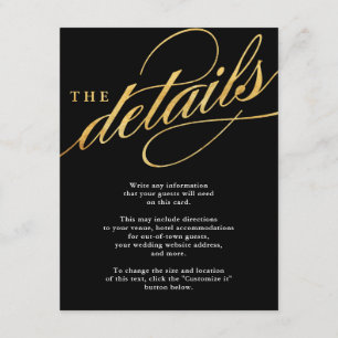 Placas de inserção de script preto e Dourado moder