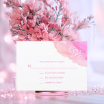Placas de inserção RSVP cor-de-rosa cor-d-água mod<br><div class="desc">Cartões de casamento RSVP de Respostas de Cores d'Água. Cor rosa de pêssego do Pastel. Perfeito para temas de casamento de destino de praia, Bat / Bar Mitzvah, Aniversário, etc... . Água / design oceânico. Cartões editáveis - fácil adicionar suas informações ou alterar a fonte, cor e tamanho do texto....</div>