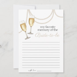 Placas de memória favoritas Cartão Prosecco Bridal