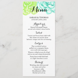 Placas De Menu De Casamento De Flores De Aquarela