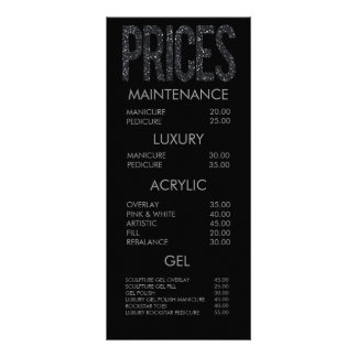 Placas de menu de salão com tipografia moderna com