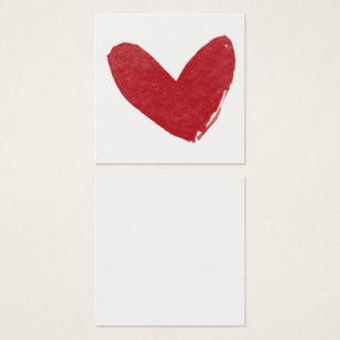 Placas de Nota Simples, Vermelho, Watercolor Heart
