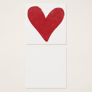 Placas de Nota Simples, Vermelho, Watercolor Heart