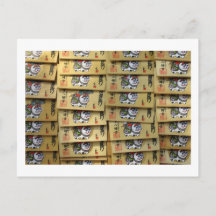 Placas de Oração do Gato Sortudo: Cartão Postal do