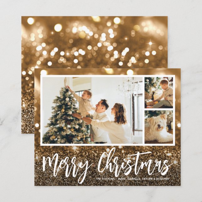 Placas de Orçamento de Feliz Natal para Várias Fot (Frente/Verso)