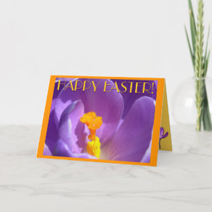 Placas de páscoa Flores Azuis Cartão de Saudação P