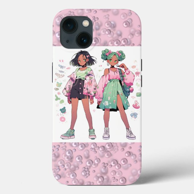 Placas de pérolas brancas-rosadas em veludo rosa (Verso)