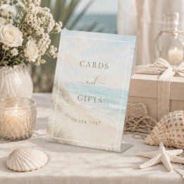 Placas de presentes de cartões de festa na praia
