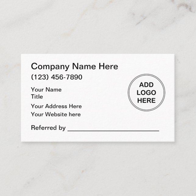 Placas de referência para Modelo de logotipos empr (Frente)