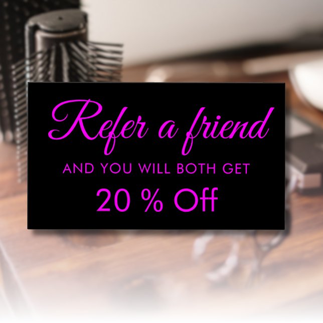 Placas de Referência Simples Magenta Preta Elegant (Criador carregado)