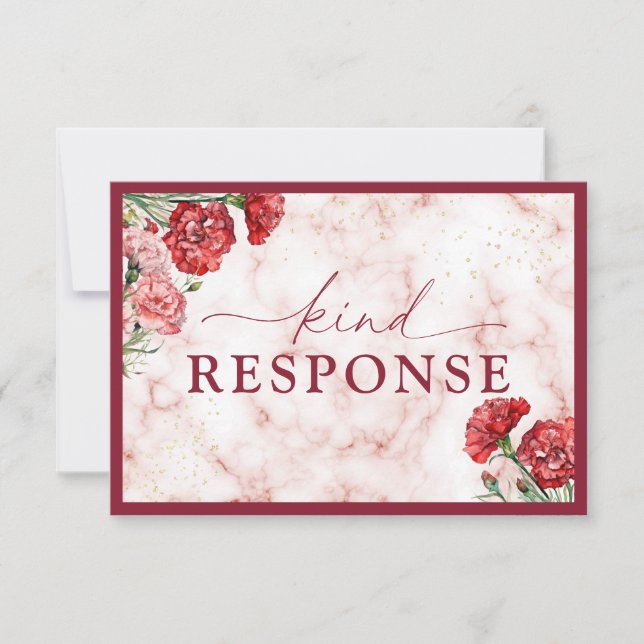 Placas de Resposta de Casamento de Script Floral R (Frente)