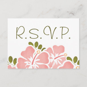 PLACAS DE RESPOSTA DE CASAMENTO RSVP DE HIBISCUS P
