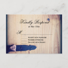 Placas de resposta RSVP de casamento para cadeado