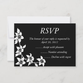 Placas de resposta, RSVP ou resposta de eventos em