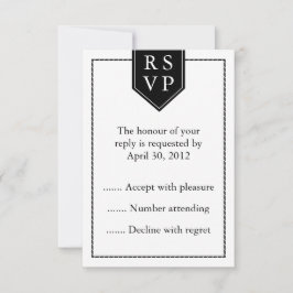 Placas de resposta, RSVP ou resposta de eventos em