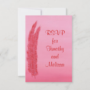 Placas de resposta RSVP, Penas Rosa Vermelhas