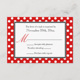 Placas de resposta RSVP Vermelho e Branco