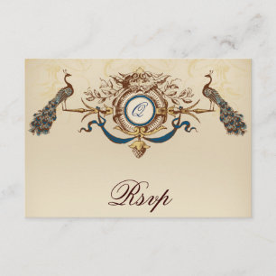 Placas de RSVP do Peacock Vintage