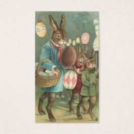 Placas de saudação de mini porta de Páscoa Vintage