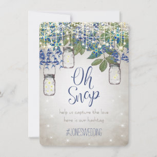 Placas de Sinalização de Mesa Hashtag de Casamento