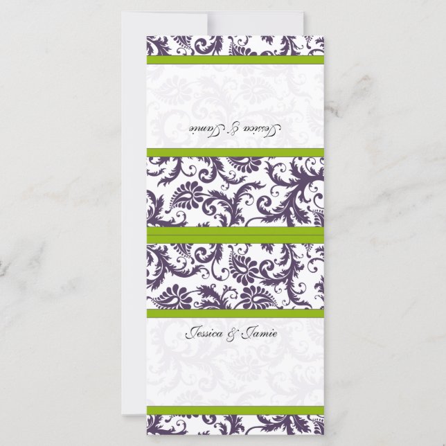 Placas de substituição do Casamento tema damasco D (Frente)