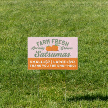 Placas de Venda de Satsumas Frescas da Fazenda