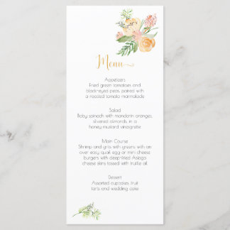 Placas Douradas para menus verdes cor-de-rosa