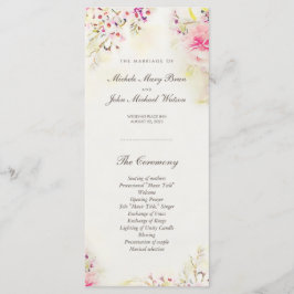 Placas em rack do Programa de Casamento de Boho Fl