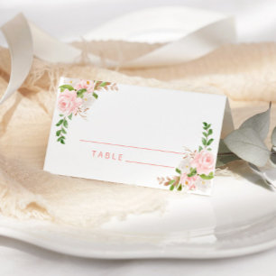 Placas florais cor-de-rosa-claro