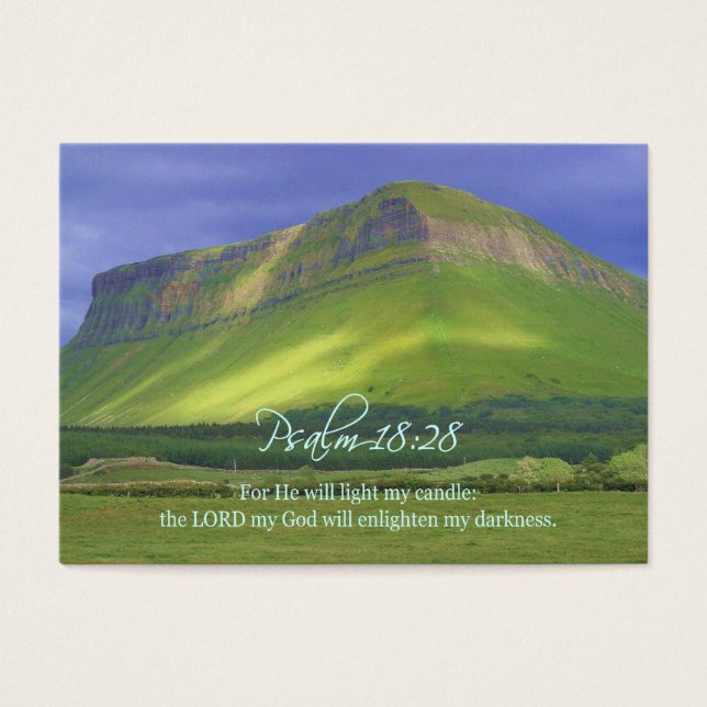 Placas Inspiracionais Pessoais Psalm18:28 (Frente)
