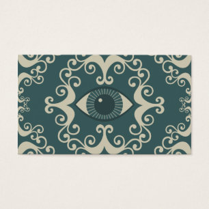 Placas Leitoras Psíquicas Teais Damask Eyeball